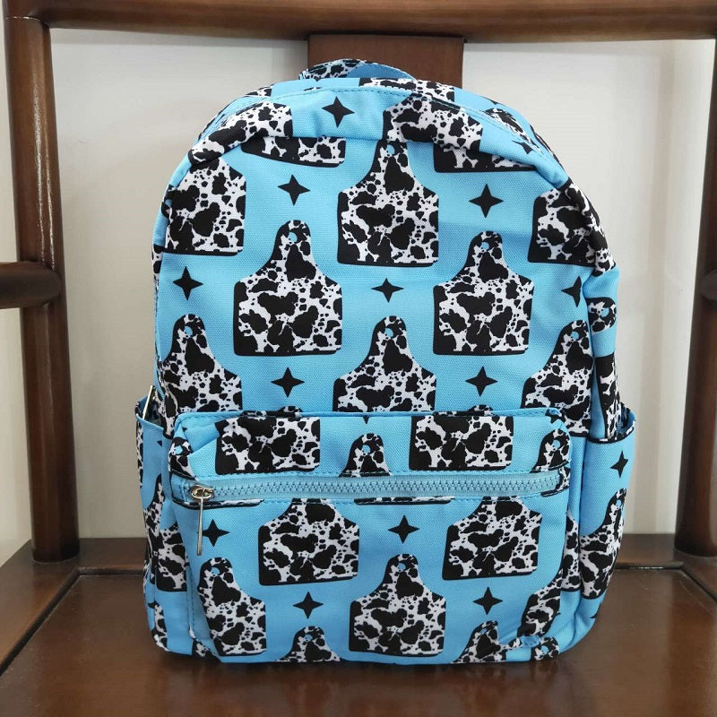 BA0056 Cow Print Blue Backpack