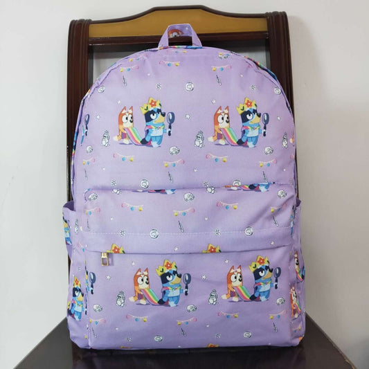 BA0058 B dog purple backpack