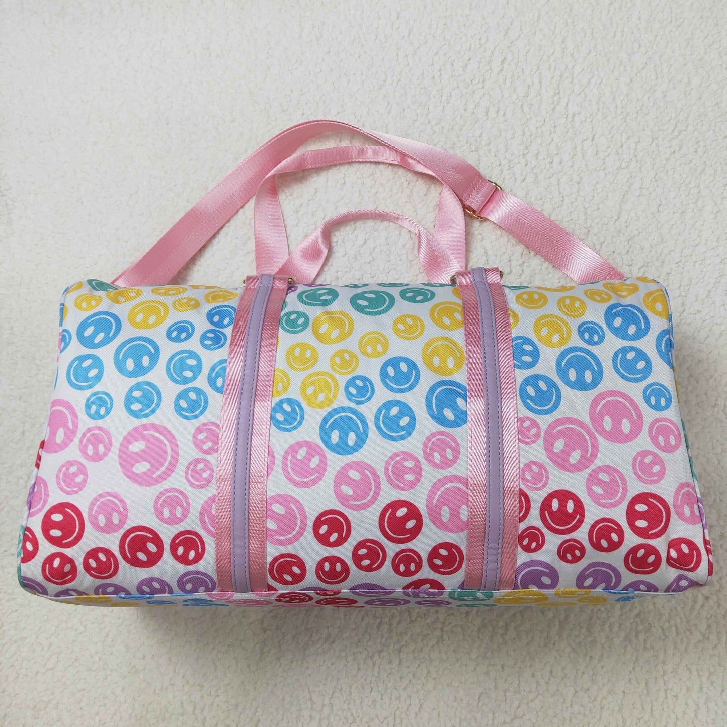 BA0068 Smile White Pink Gym Bag