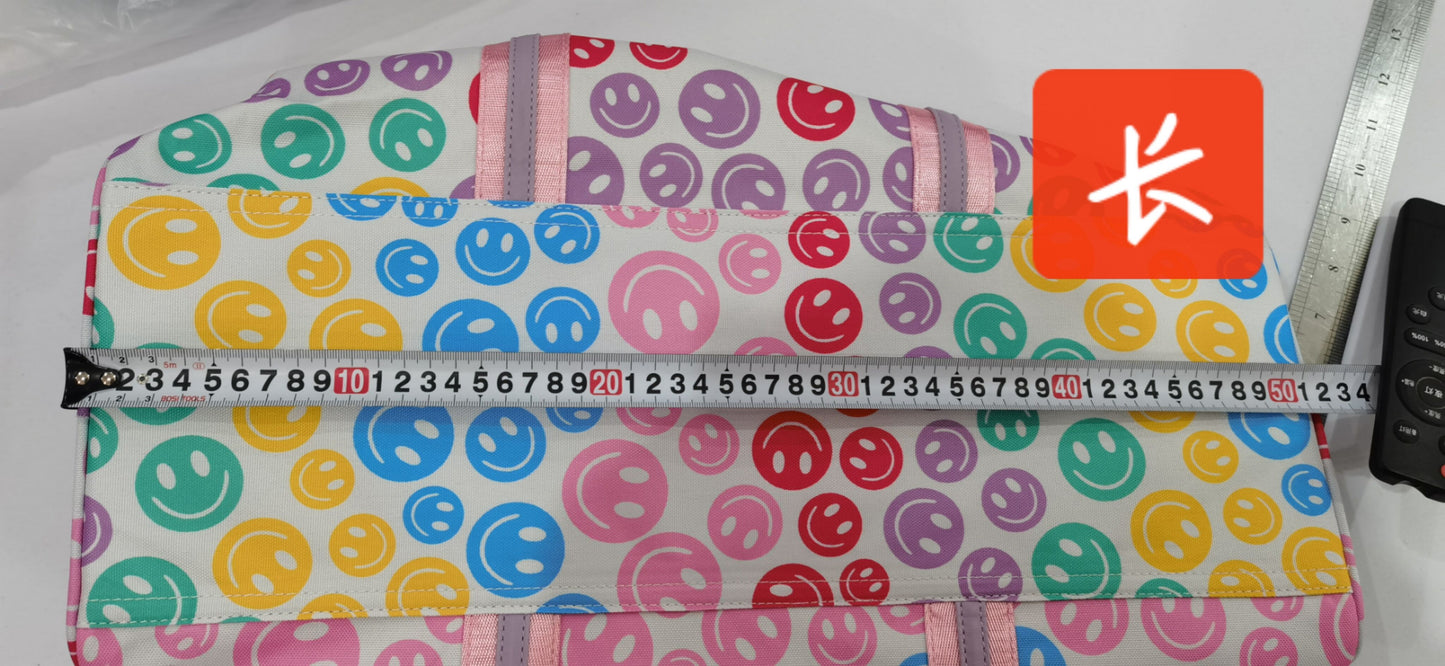 BA0068 Smile White Pink Gym Bag
