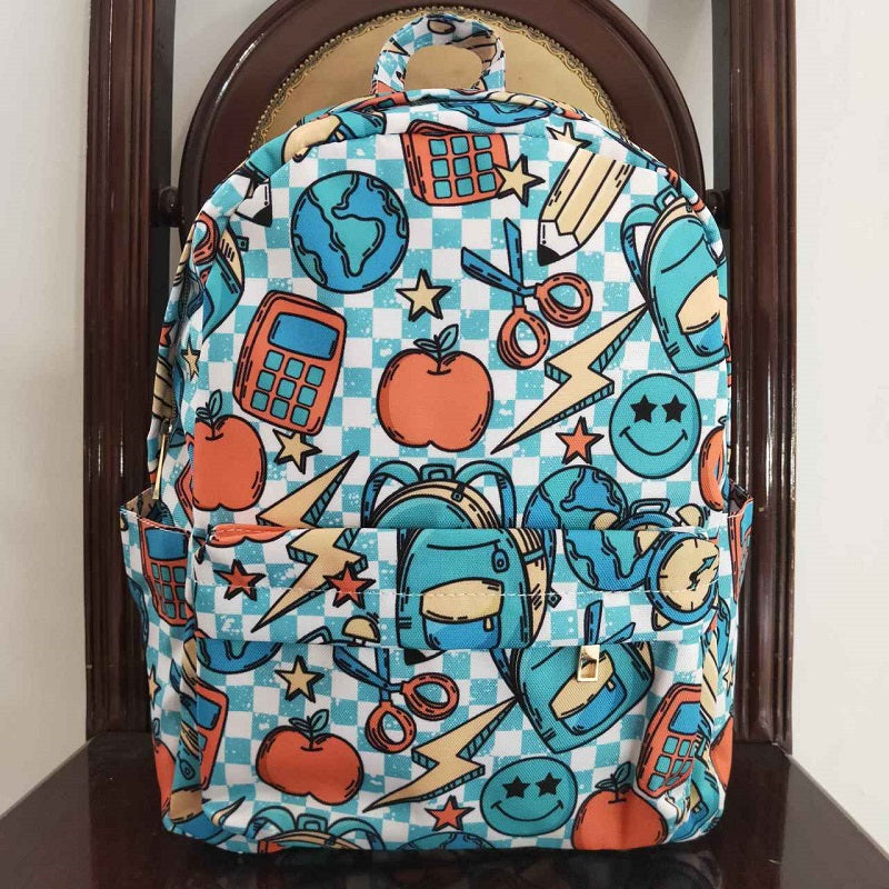 BA0071 Smile Apple Pencil Green Backpack