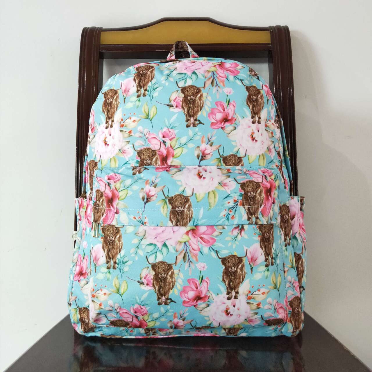 BA0081 Alpine Blossom Light Blue Backpack