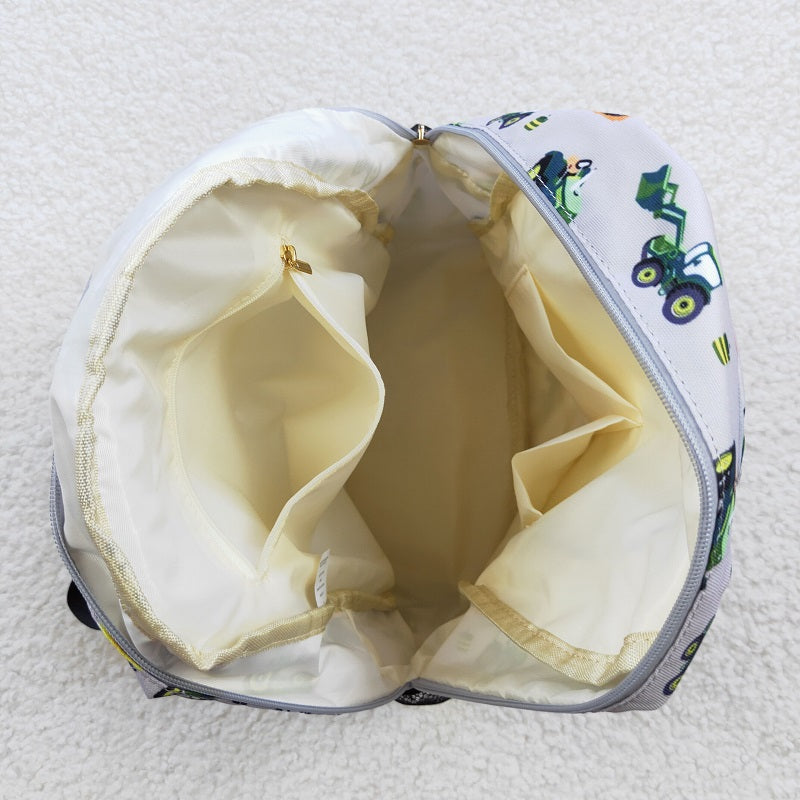 BA0085 Farm Tractor Truck Gray Backpack