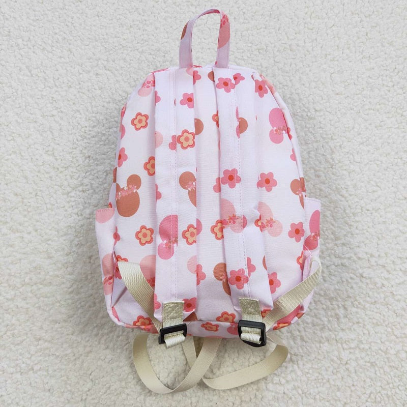 BA0092 Cartoon pink flower backpack