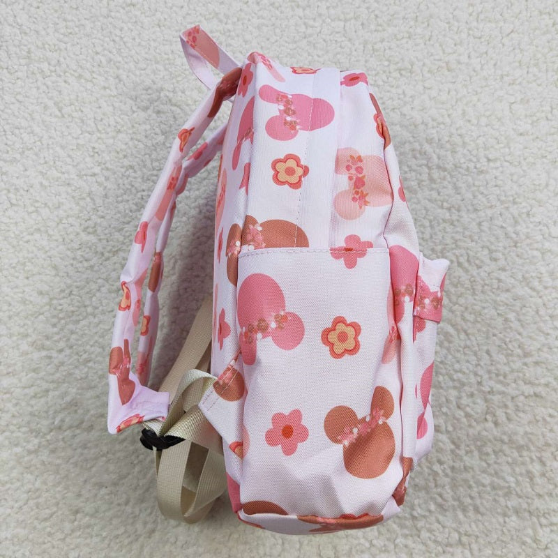 BA0092 Cartoon pink flower backpack