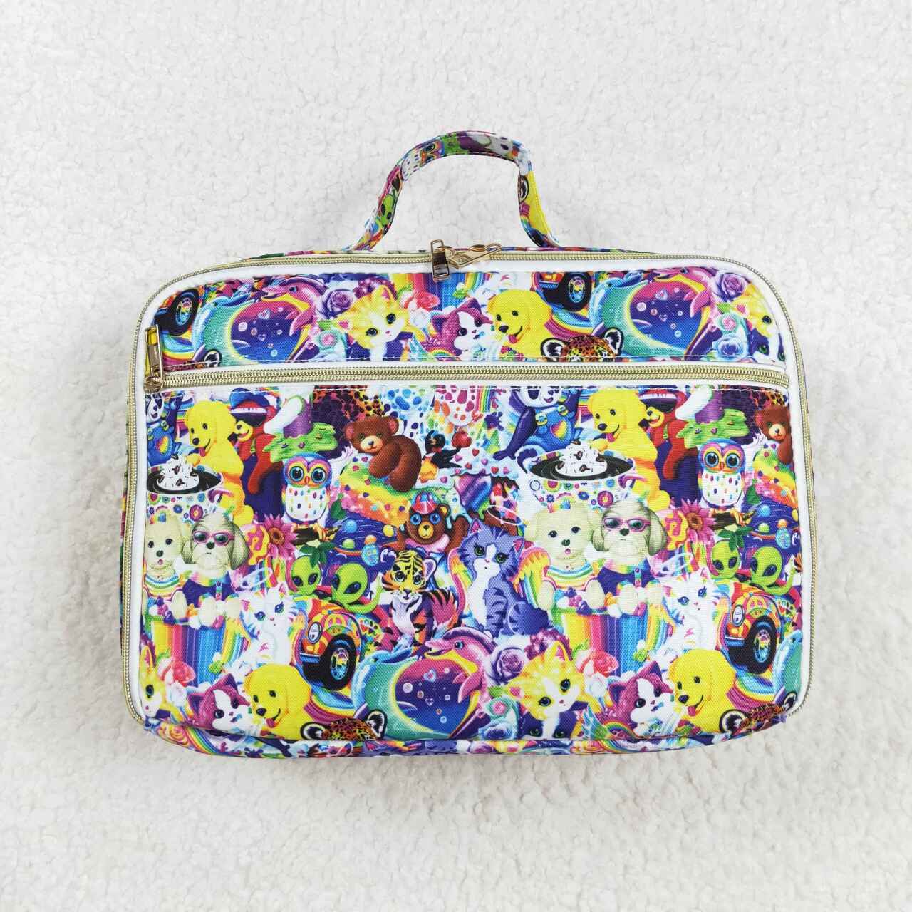 BA0096 Cartoon Purple Meal Bag Lunch Box Bag