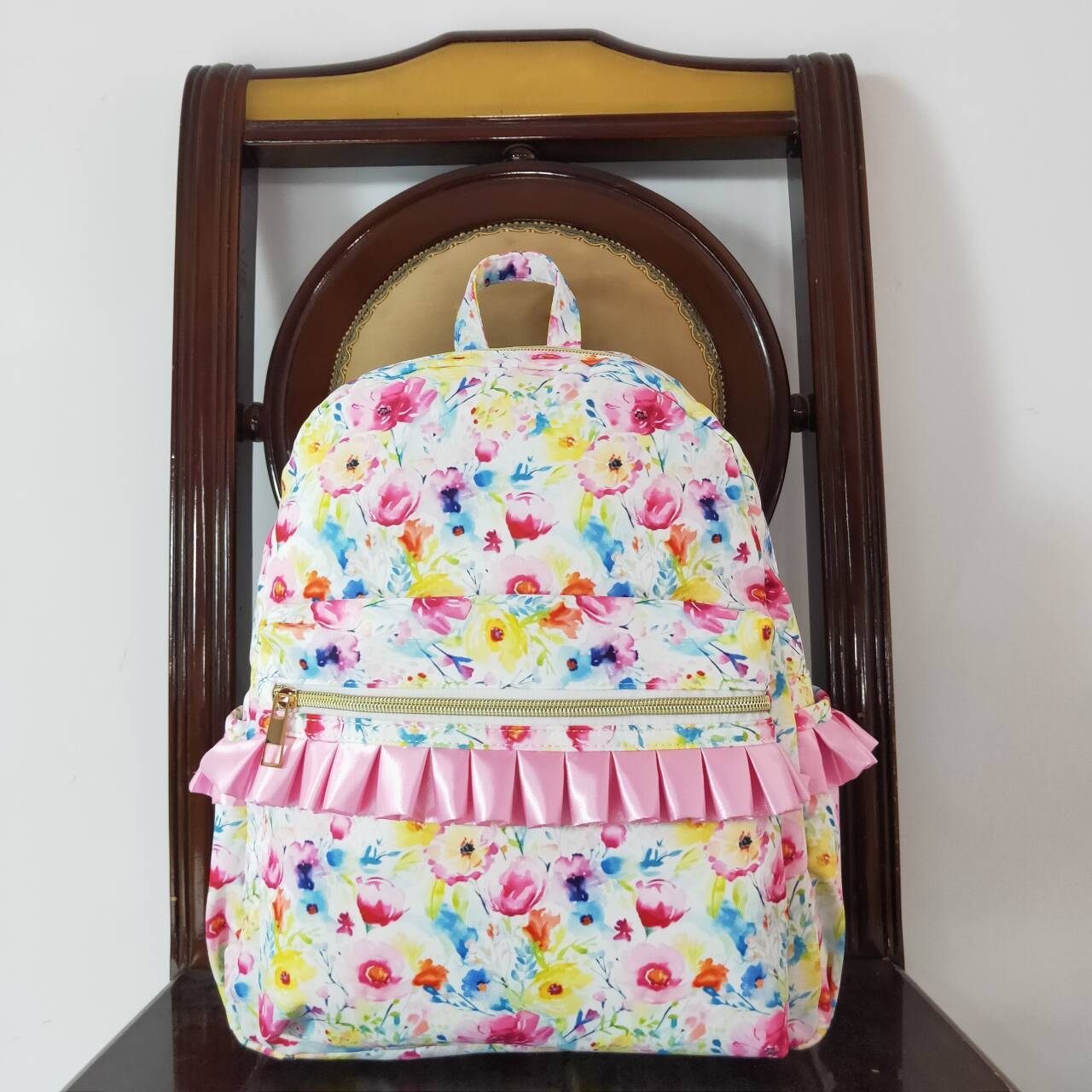 BA0174 Flower rose red lace backpack