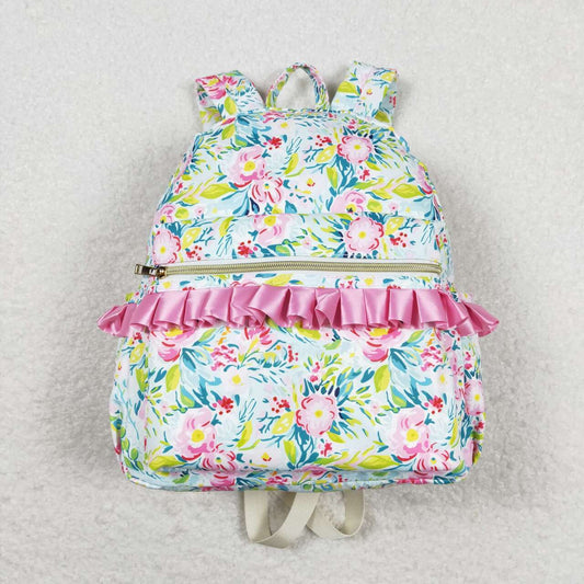 BA0176 Flower rose red lace blue green backpack