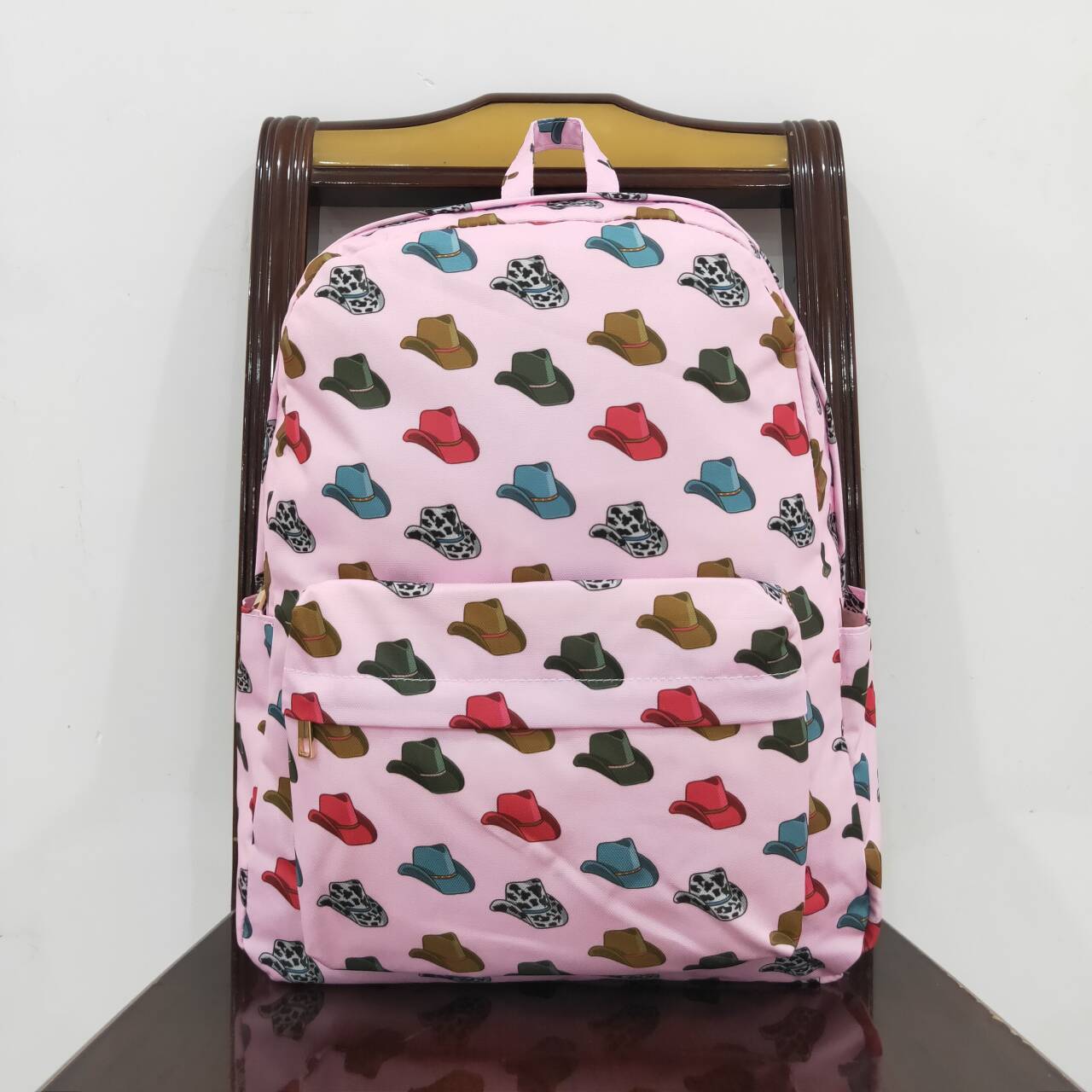 BA0181 Cowboy Hat Pink Backpack
