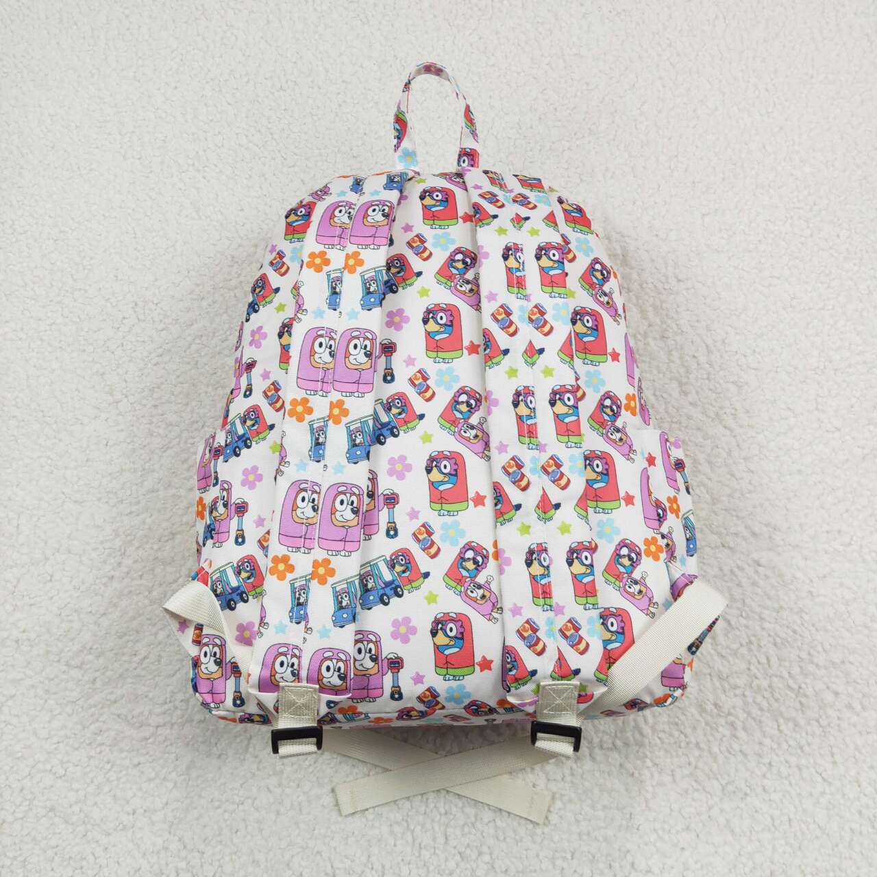 BA0186 Baby Girls Dogs Flowers Backpack Back Bags