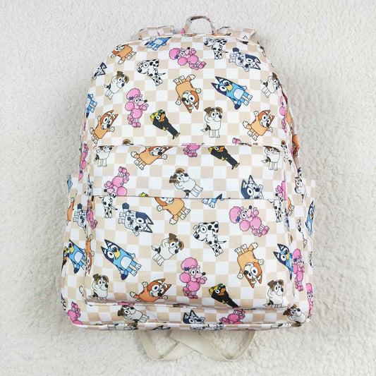 BA0187 Cartoon Plaid Backpack