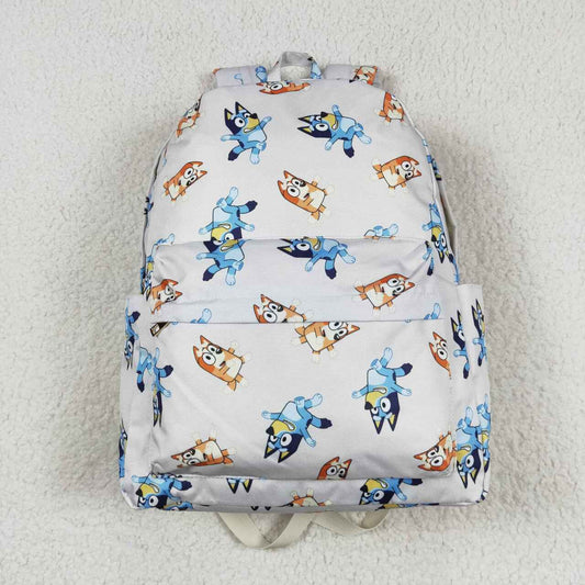 BA0194 Baby Girls Dogs Khaki Zip Backpack Back Bags