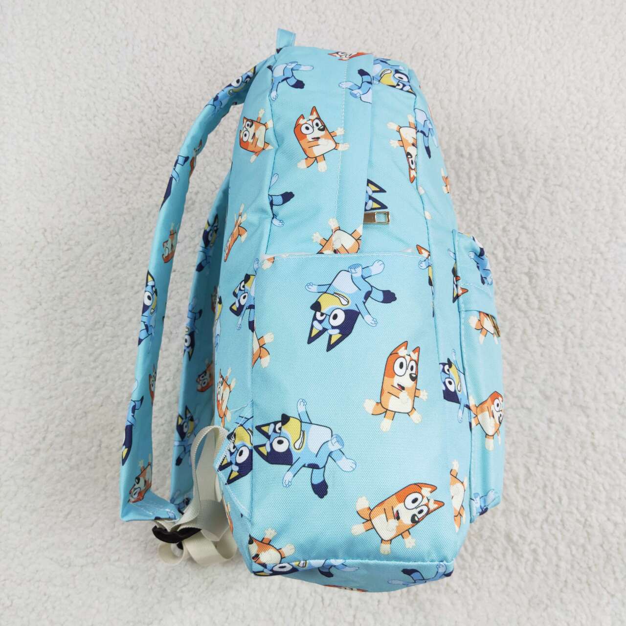 BA0195 Baby Girls Dogs Blue Zip Backpack Back Bags