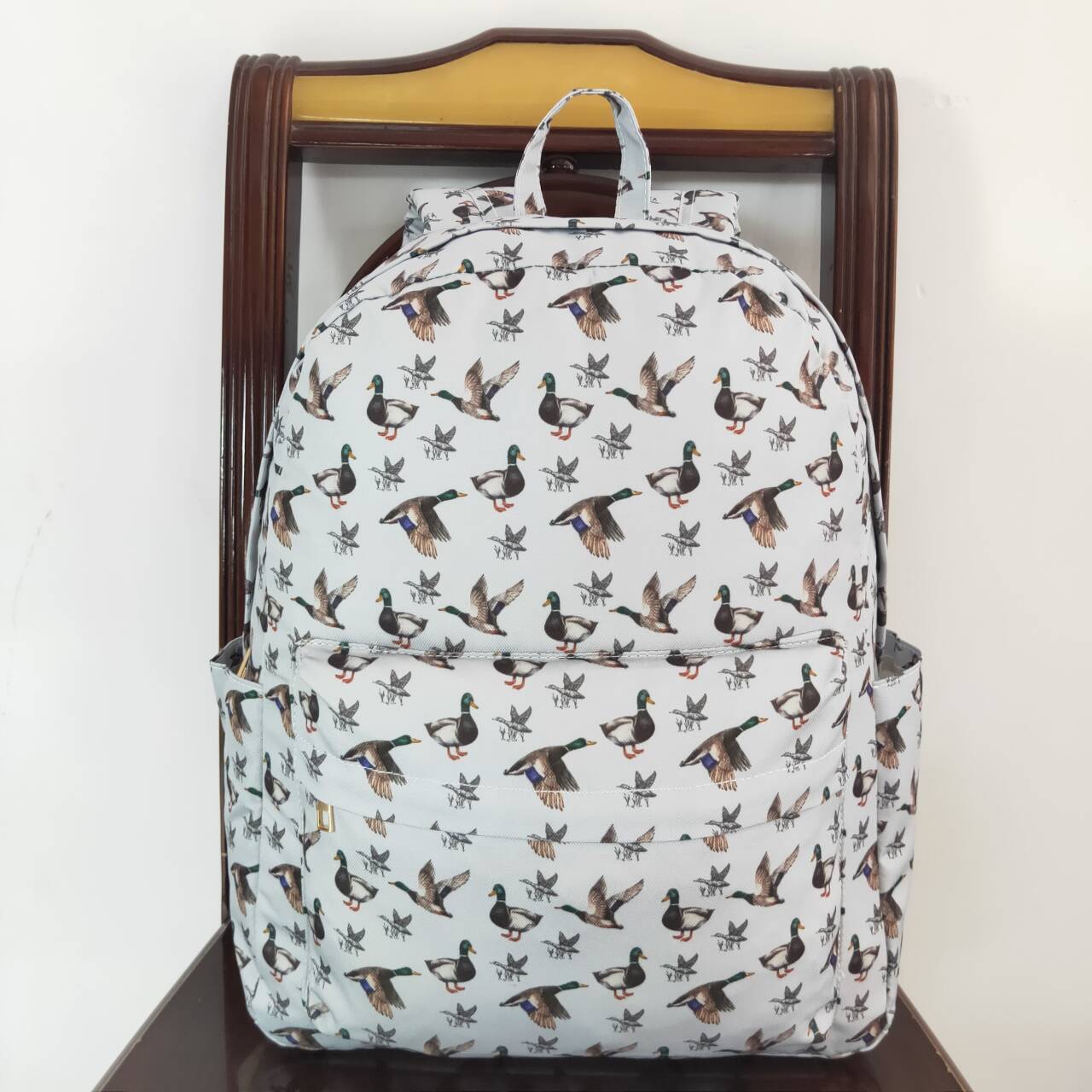 BA0197 Duck gray brown backpack