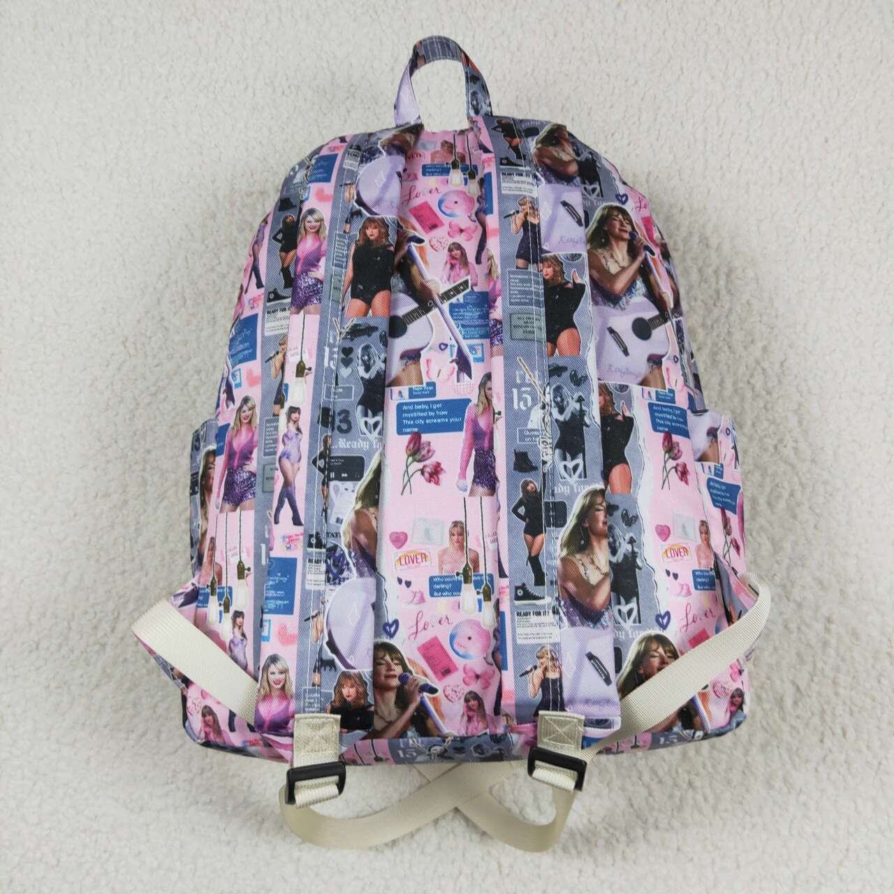 BA0215 Pink grey backpack
