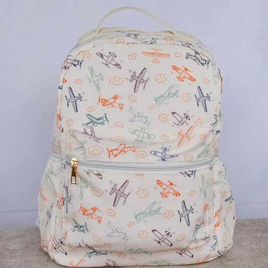 presale BA0220 Airplane White Cloud Beige Backpack