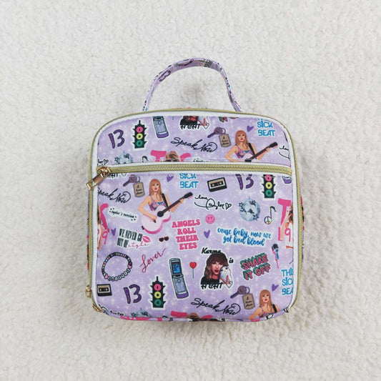 BA0229 Purple lunch box bag