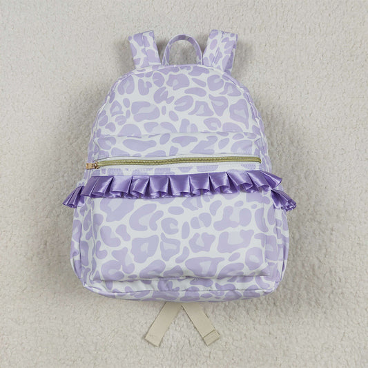 BA0239 Leopard print purple and white backpack D 4.24