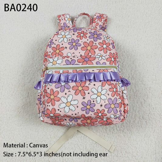 BA0240 Flower, Moon and Star Pink Backpack D 4.24