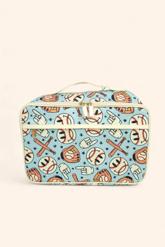 presale BA0244 Baseball blue lunch box bag