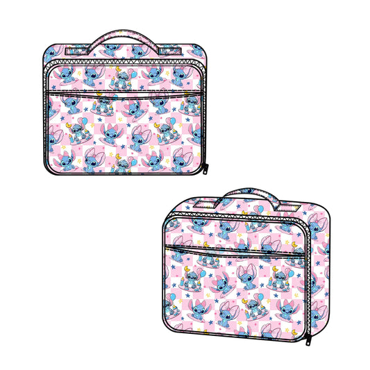 presale BA0251 Star pink and white plaid lunch box bag   2024 7.15