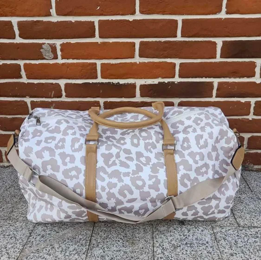 presale BA0254 Khaki Leopard Gym Bags