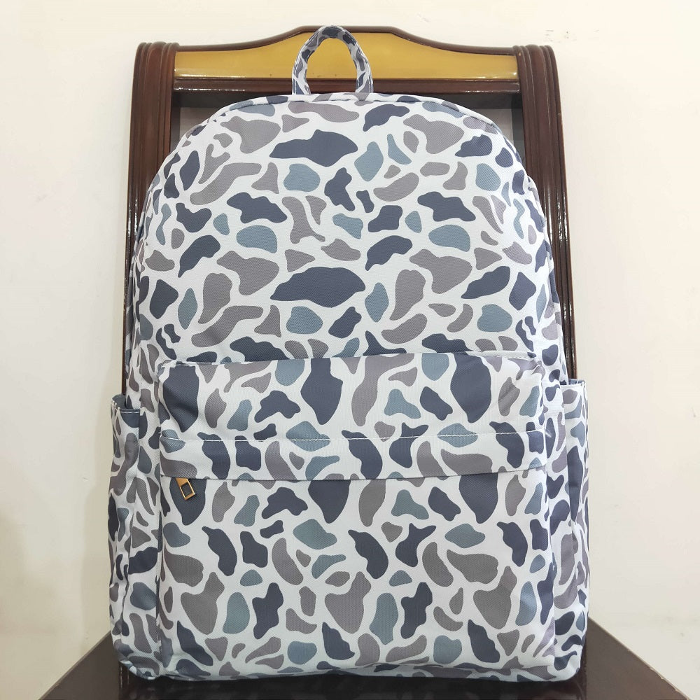 BA0260 Baby Kids Boys Grey Hunting Camo Backpack Zip Back Bags D 5.6