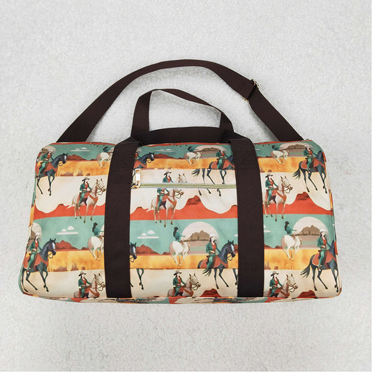 BA0265 Horseback Riding Desert Rice Green Gym Bag D 3.17