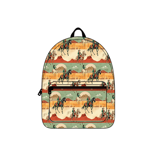 presale BA0266 Horseback riding desert beige green backpack  2024 8.29