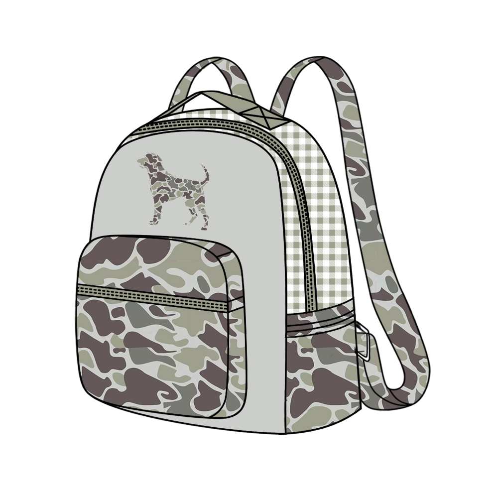 presale BA0268  Camouflage Puppy Check Backpack  2024 8.31