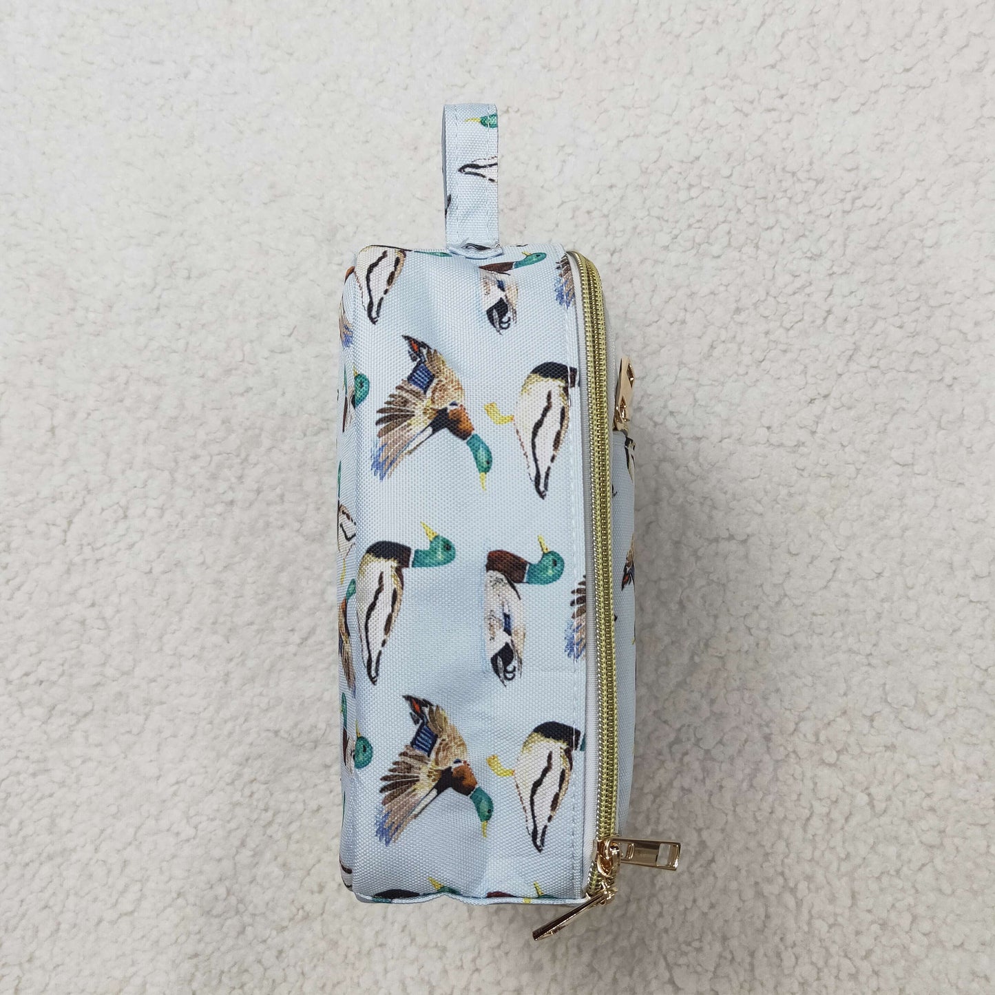 BA0276  Duck Blue Striped Meal Bag Lunch Box Bag  D 5.6