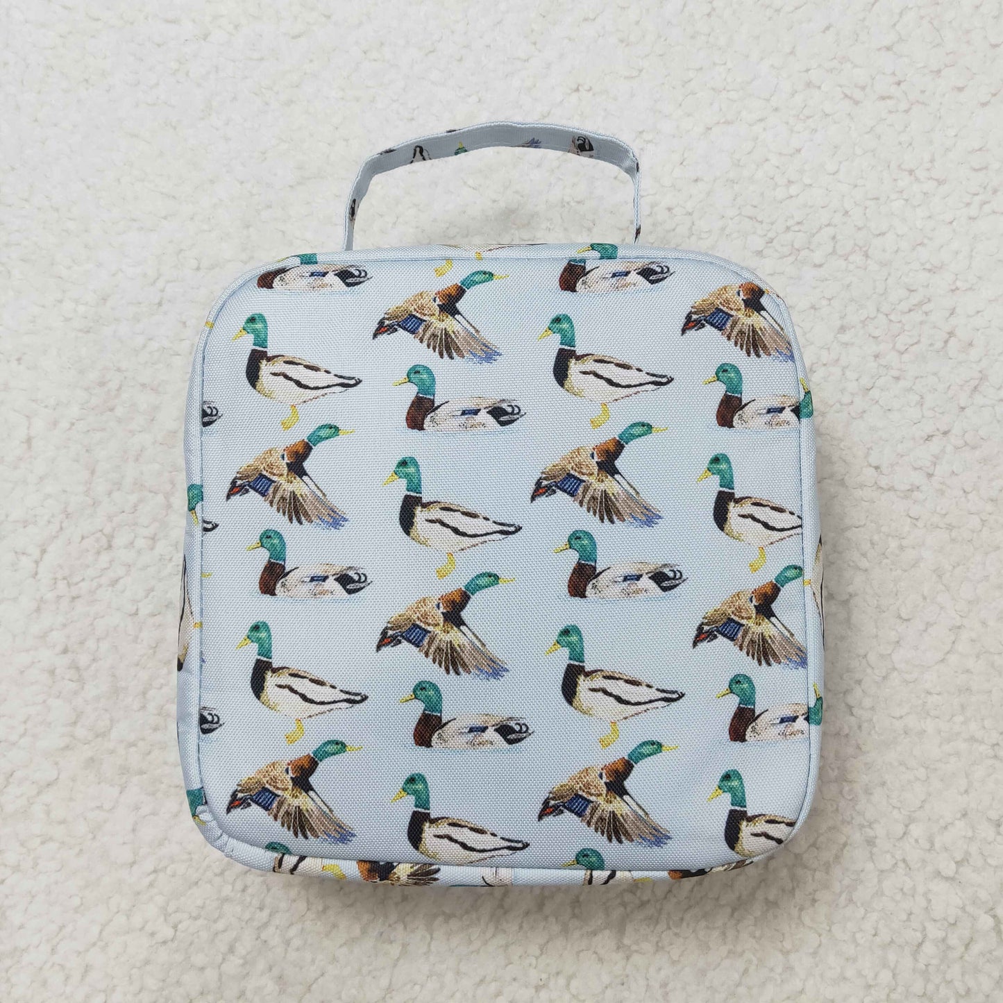 BA0276  Duck Blue Striped Meal Bag Lunch Box Bag  D 5.6