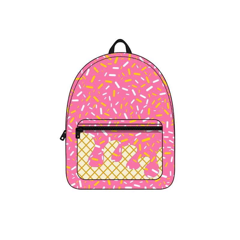 BA0300 Baby Girls Pink Drips Sprinkles Backpack Bags  D 5.24