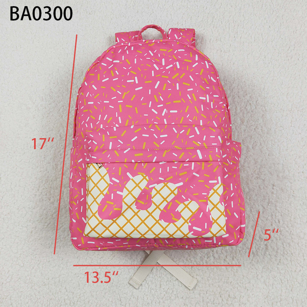 BA0300 Baby Girls Pink Drips Sprinkles Backpack Bags  D 5.24