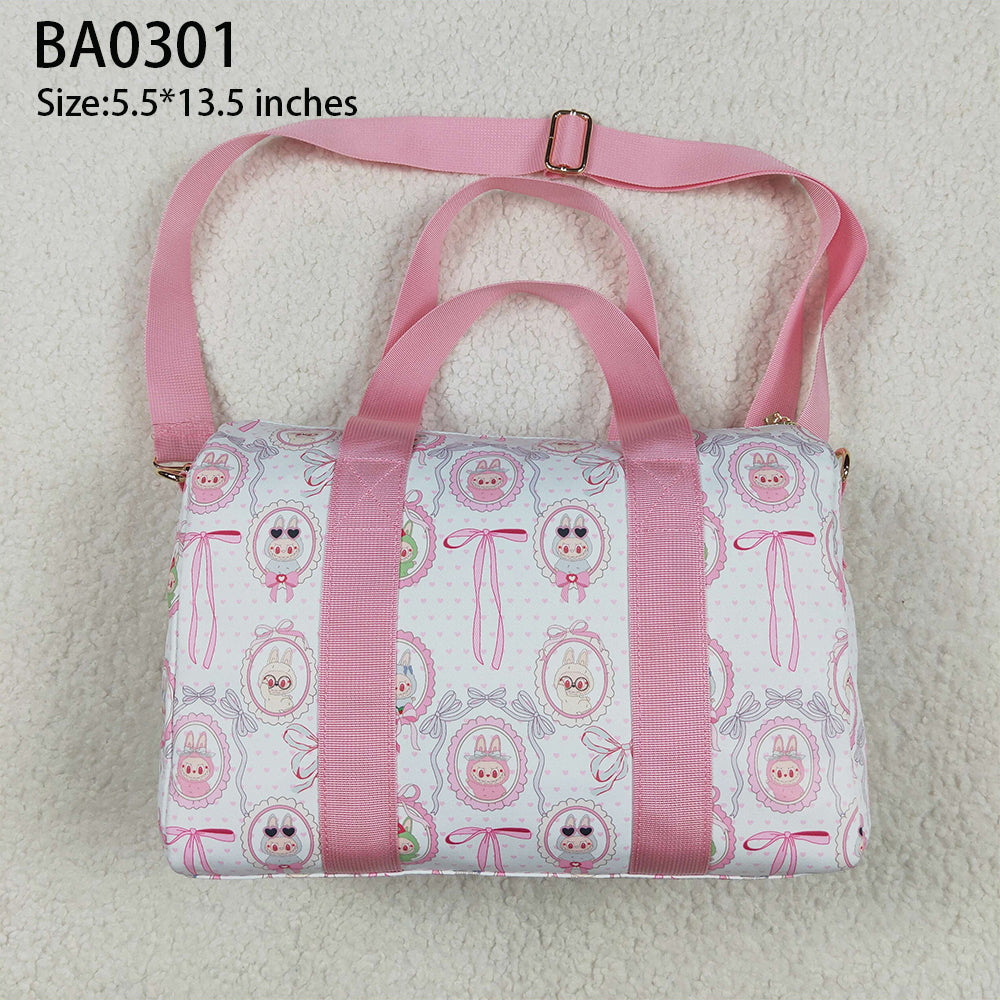 BA0301 Cartoon mirror pink and white gym bag  D 4.25
