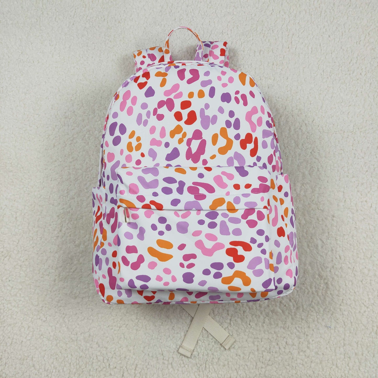 BA0307  Pink ruffle leopard kids girls backpack  D 7.21
