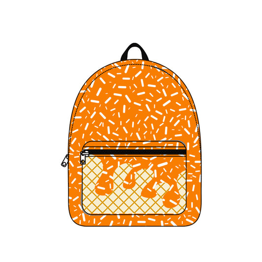 presale BA0339 Baby Kids Yellow Drip Team Zipper School Back Bags  D 7.28