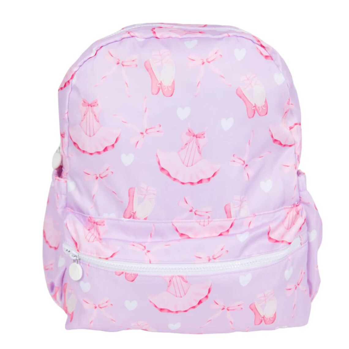 presale BA0344  Baby Kids Pink Dancers Print Zipper School Back Bags  D 8.5