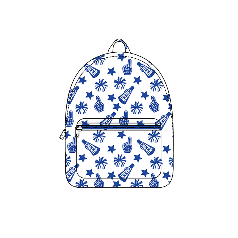 presale BA0349 Baby Kids Team Blue Cheer Fireworks Zipper School Back Bags   D 814 29