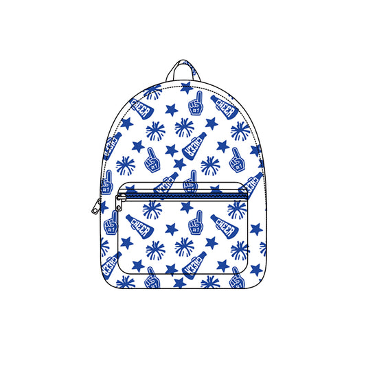 presale BA0349 Baby Kids Team Blue Cheer Fireworks Zipper School Back Bags   D 814 29