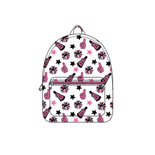 presale BA0355 Baby Kids Team Black Pink Cheer Fireworks Zipper School Back Bags D 814 35