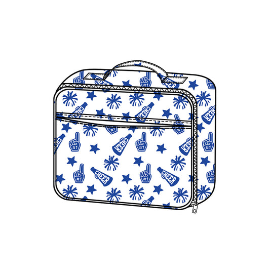 presale BA0357 Baby Kids Team Blue Cheer Fireworks Zipper School Lunch Boxes  D 814 37