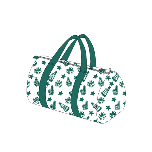 presale BA0366 Adult Team Green Cheer Fireworks Zipper Gym Bags D 815