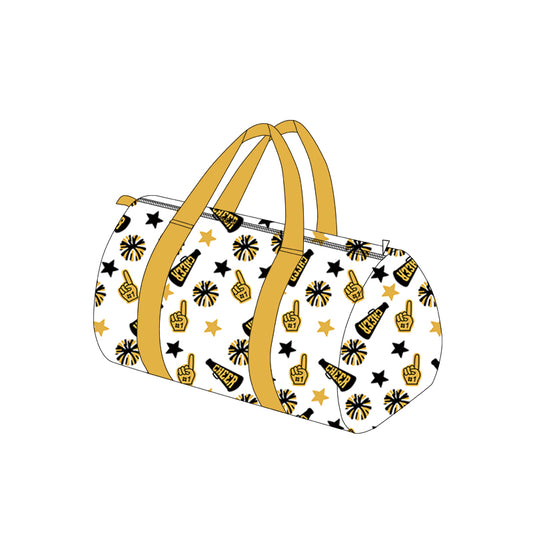 presale BA0370 Adult Team Black Gold Cheer Fireworks Zipper Gym Bags  D 815