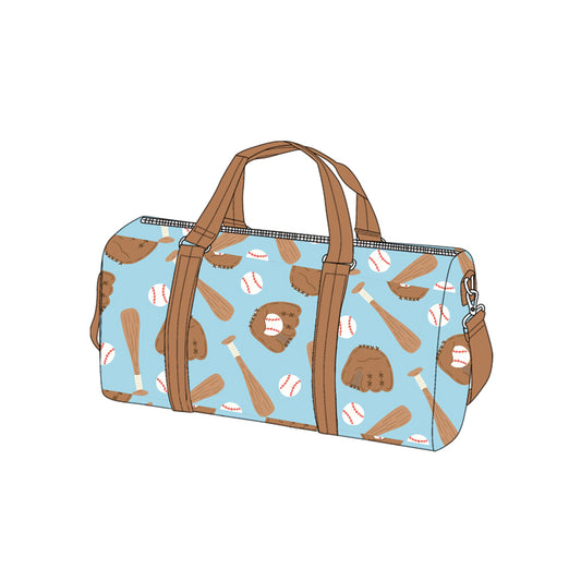 presale BA0379 Adult Blue Baseballs Team Zipper Gym Bags D 910