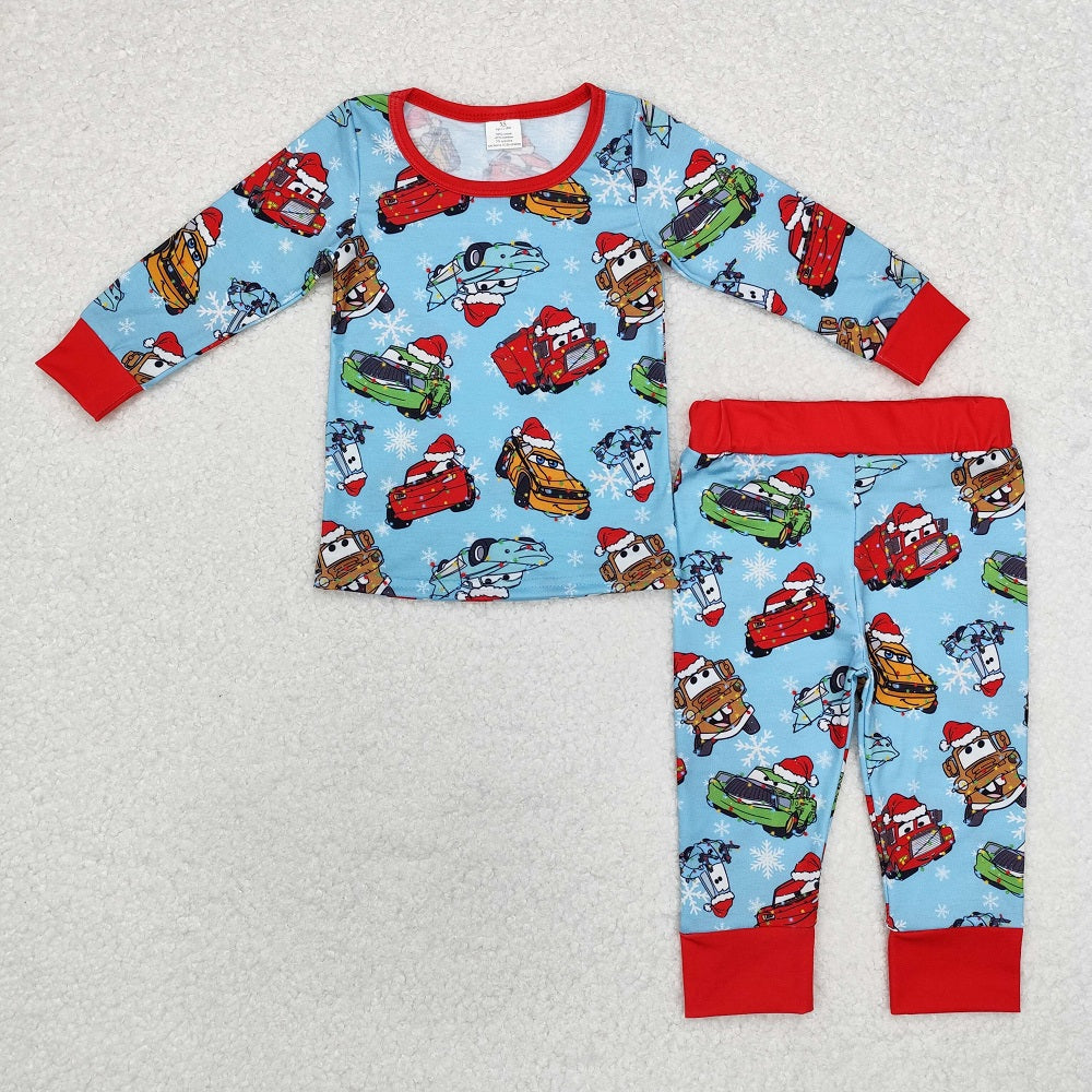 BLP0776 BAMBOO Christmas cartoon long sleeve and long pants suit