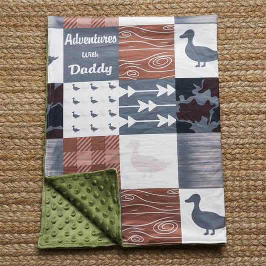 BL0061 adventures with daddy hunting blanket