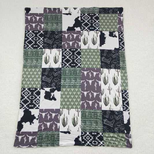 BL0064 Bull Cactus Green Baby Blanket