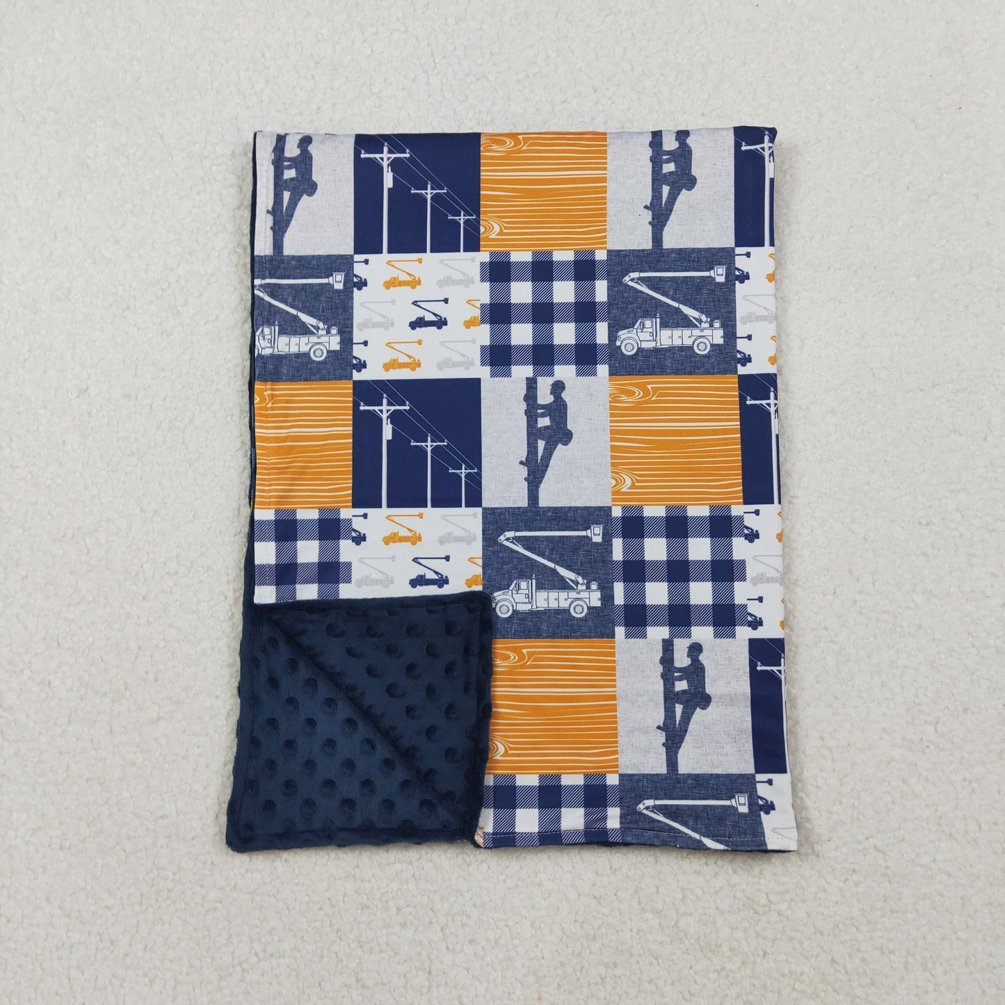 BL0075 Baby Kids Power Tower Minky Blankets D 1021