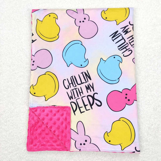 BL0093 Colorful Bunny Baby Blanket